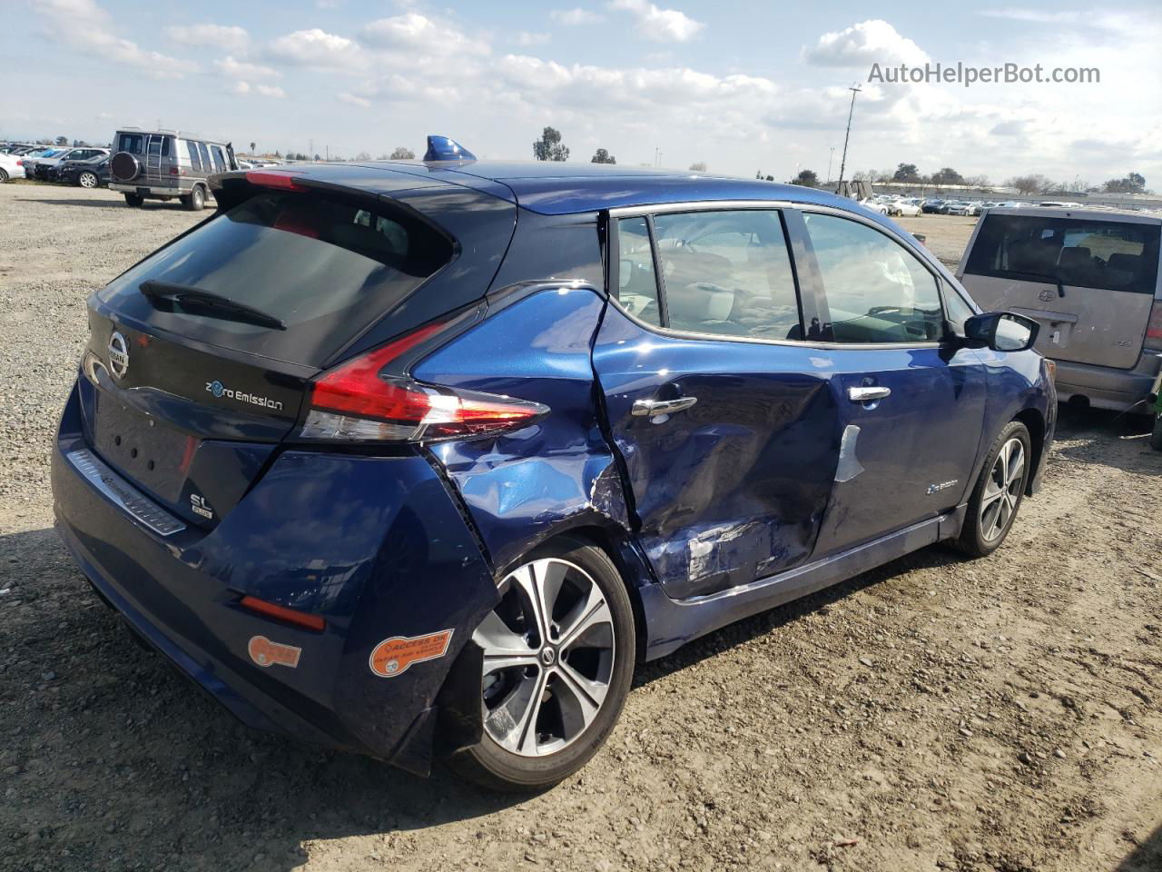 2019 Nissan Leaf S Plus Blue vin: 1N4BZ1CP5KC318152