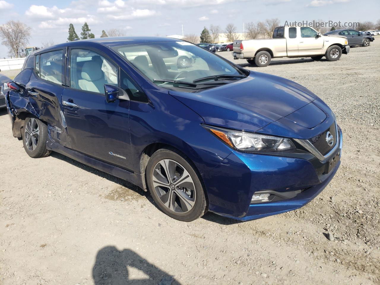 2019 Nissan Leaf S Plus Blue vin: 1N4BZ1CP5KC318152