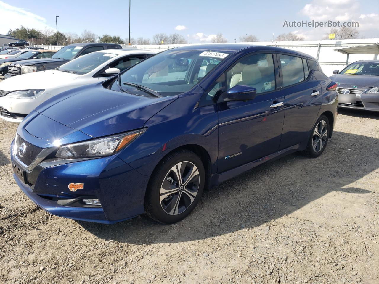 2019 Nissan Leaf S Plus Blue vin: 1N4BZ1CP5KC318152