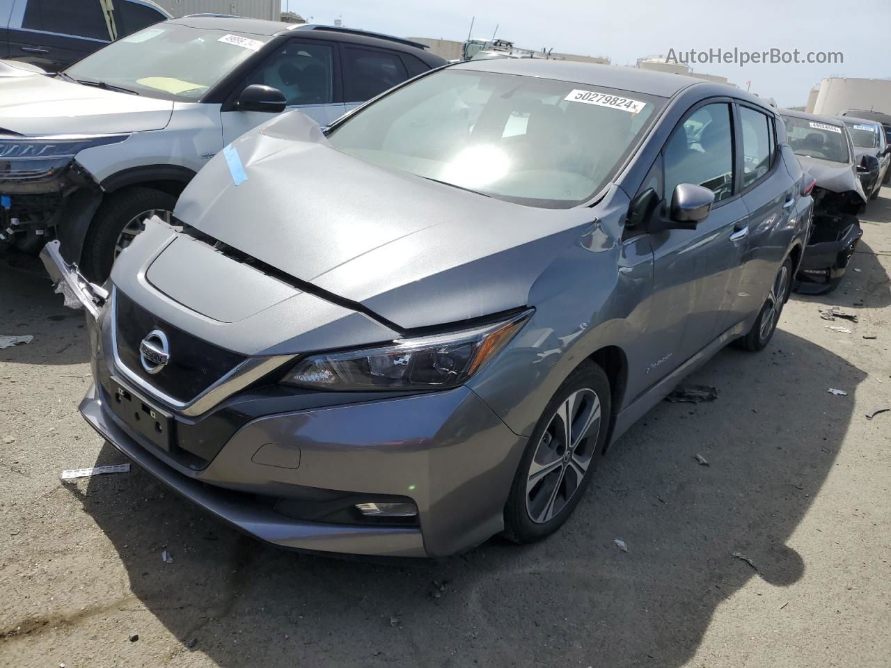 2019 Nissan Leaf S Plus Gray vin: 1N4BZ1CP5KC318975