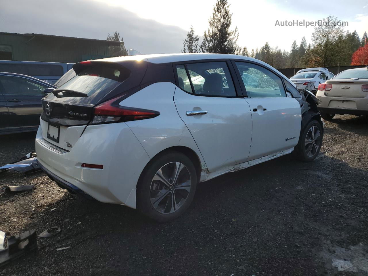 2019 Nissan Leaf S Plus White vin: 1N4BZ1CP6KC316748