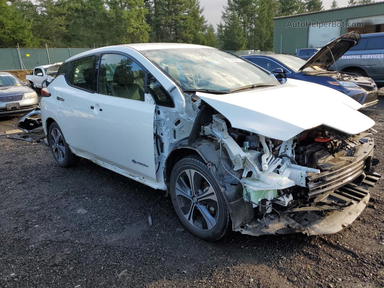 2019 Nissan Leaf S Plus White vin: 1N4BZ1CP6KC316748