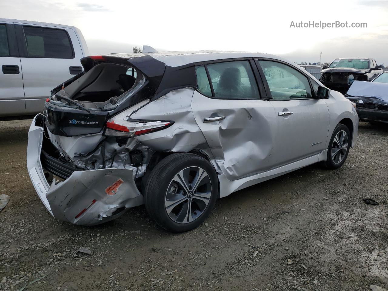 2019 Nissan Leaf S Plus Silver vin: 1N4BZ1CP6KC318404