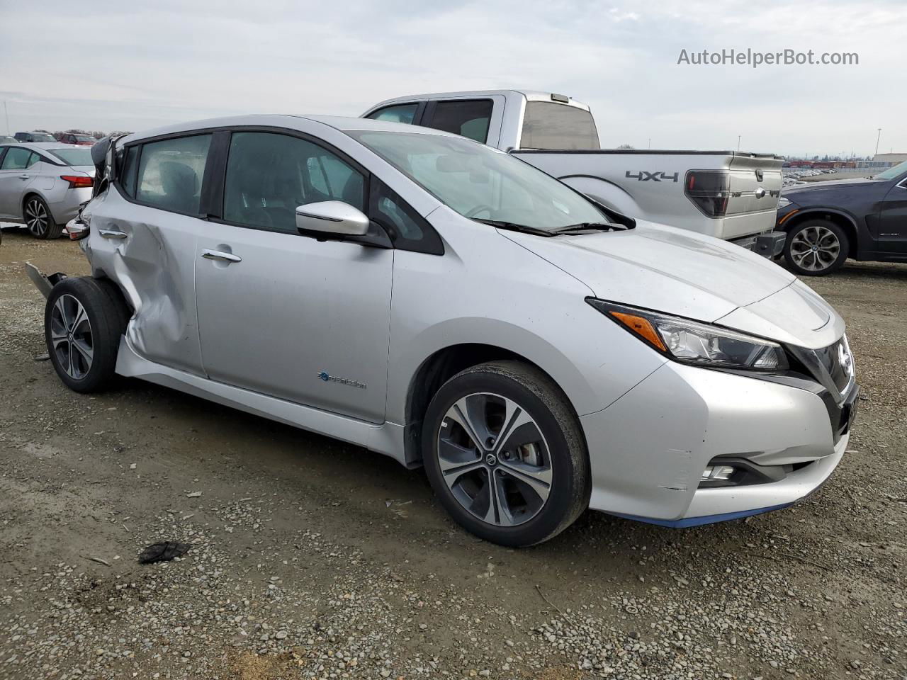 2019 Nissan Leaf S Plus Silver vin: 1N4BZ1CP6KC318404