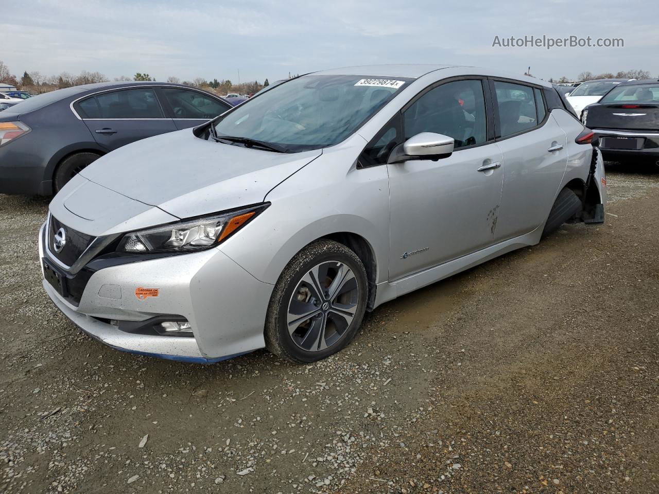 2019 Nissan Leaf S Plus Silver vin: 1N4BZ1CP6KC318404