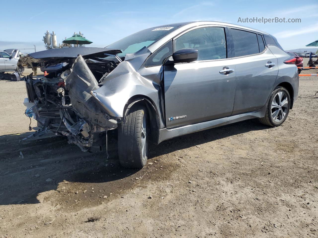 2019 Nissan Leaf S Plus Gray vin: 1N4BZ1CP6KC318886