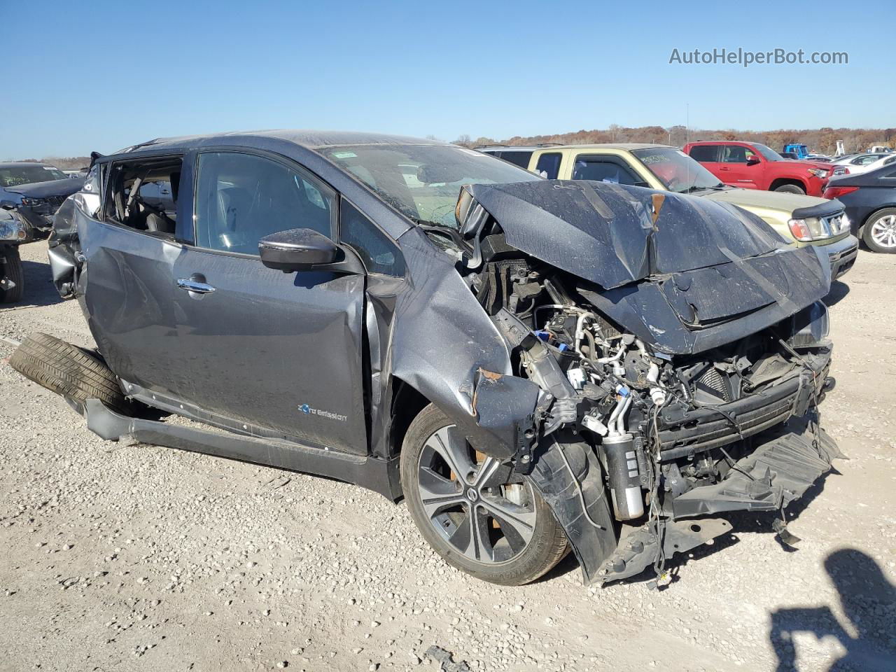 2019 Nissan Leaf S Plus Gray vin: 1N4BZ1CP8KC317660