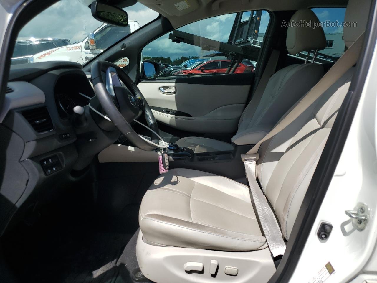 2019 Nissan Leaf S Plus White vin: 1N4BZ1CP8KC317724