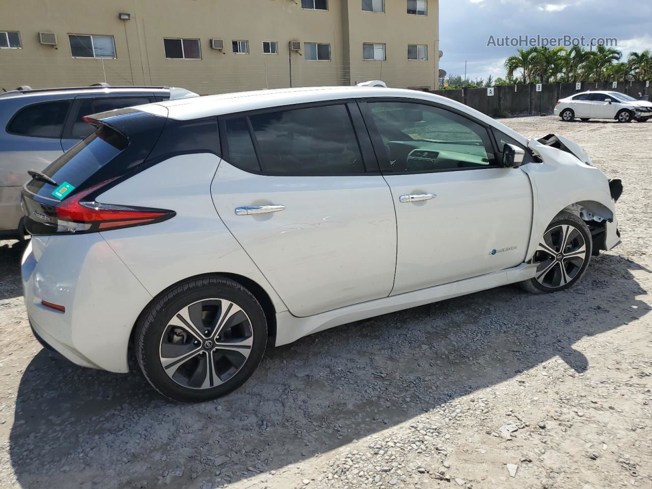 2019 Nissan Leaf S Plus White vin: 1N4BZ1CP8KC317724