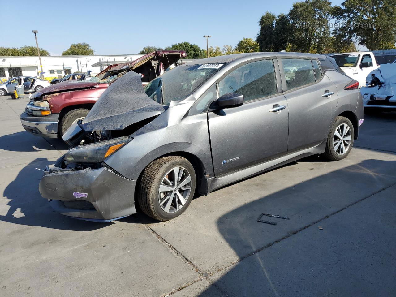 2019 Nissan Leaf S Plus Gray vin: 1N4BZ1CP9KC315156