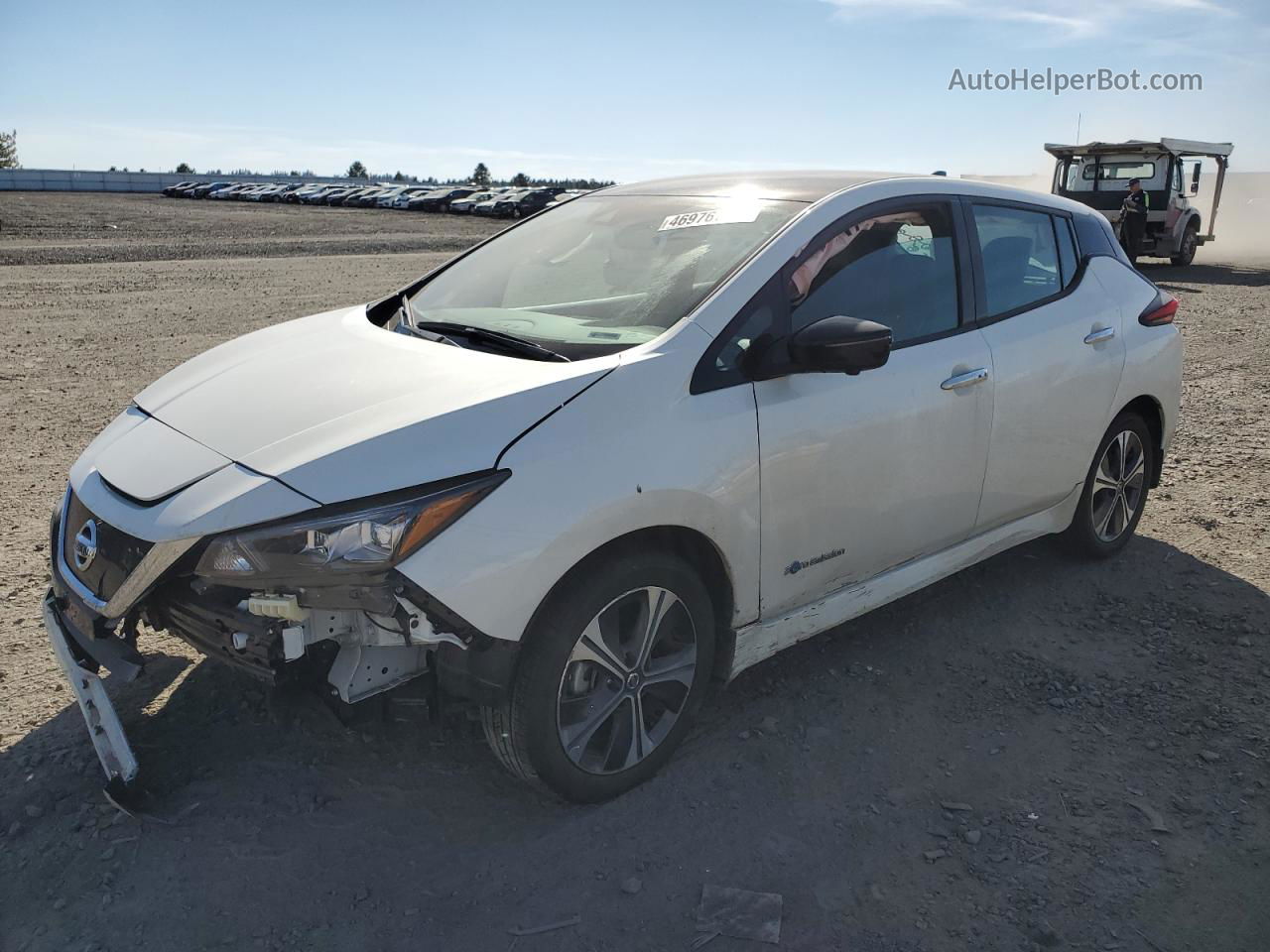 2019 Nissan Leaf S Plus White vin: 1N4BZ1CP9KC321426