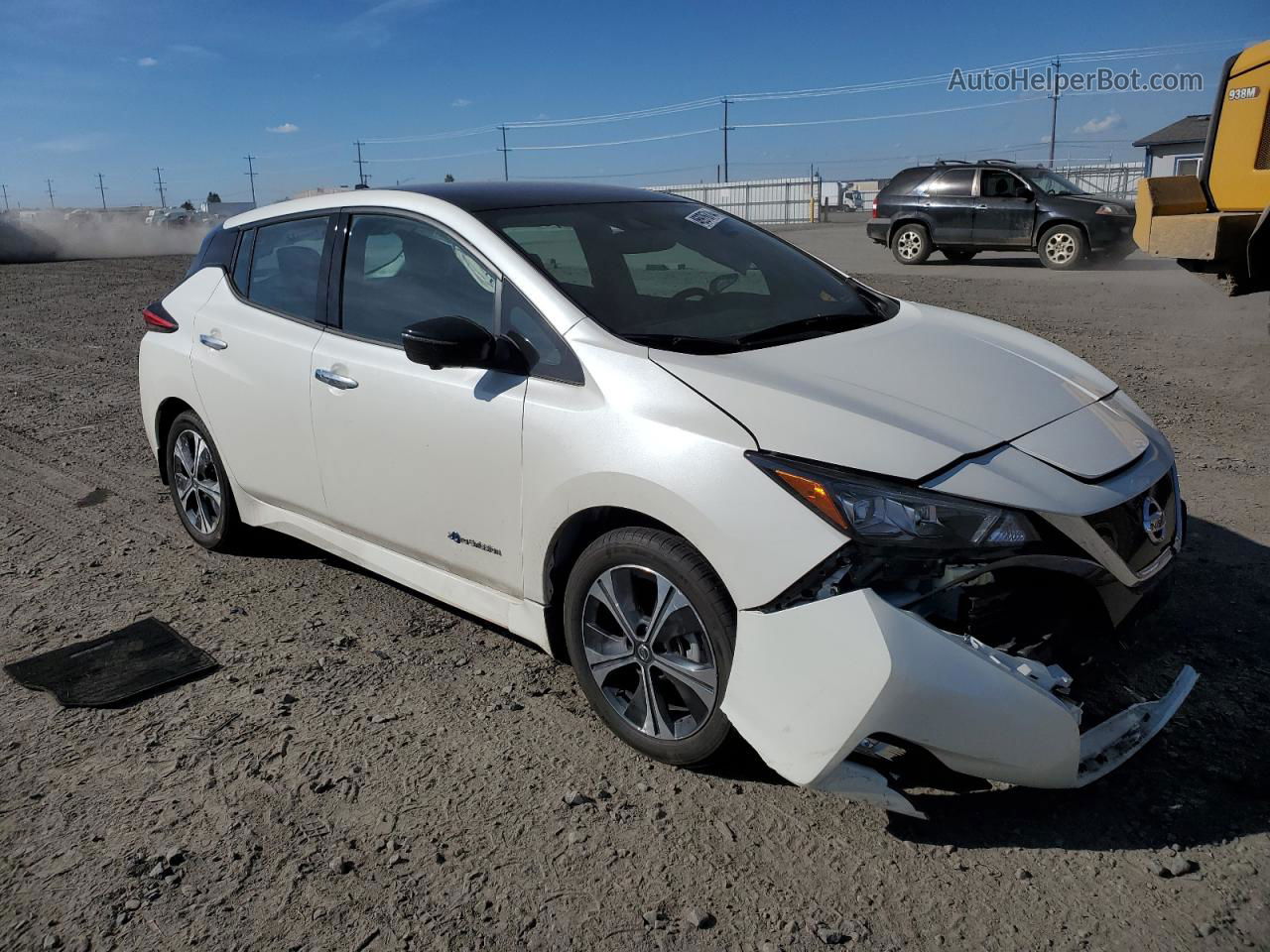 2019 Nissan Leaf S Plus White vin: 1N4BZ1CP9KC321426