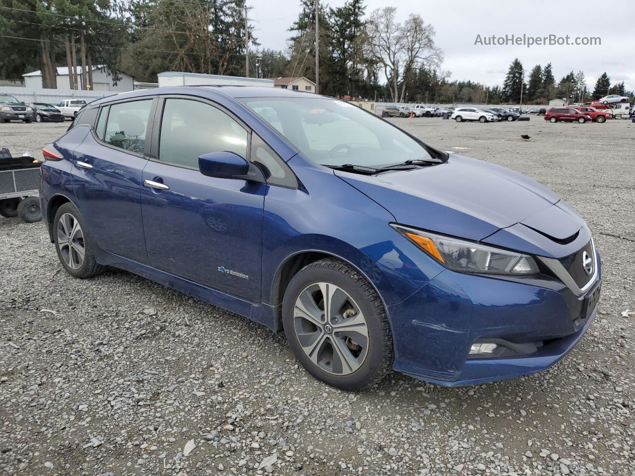 2019 Nissan Leaf S Plus Blue vin: 1N4BZ1CPXKC309706