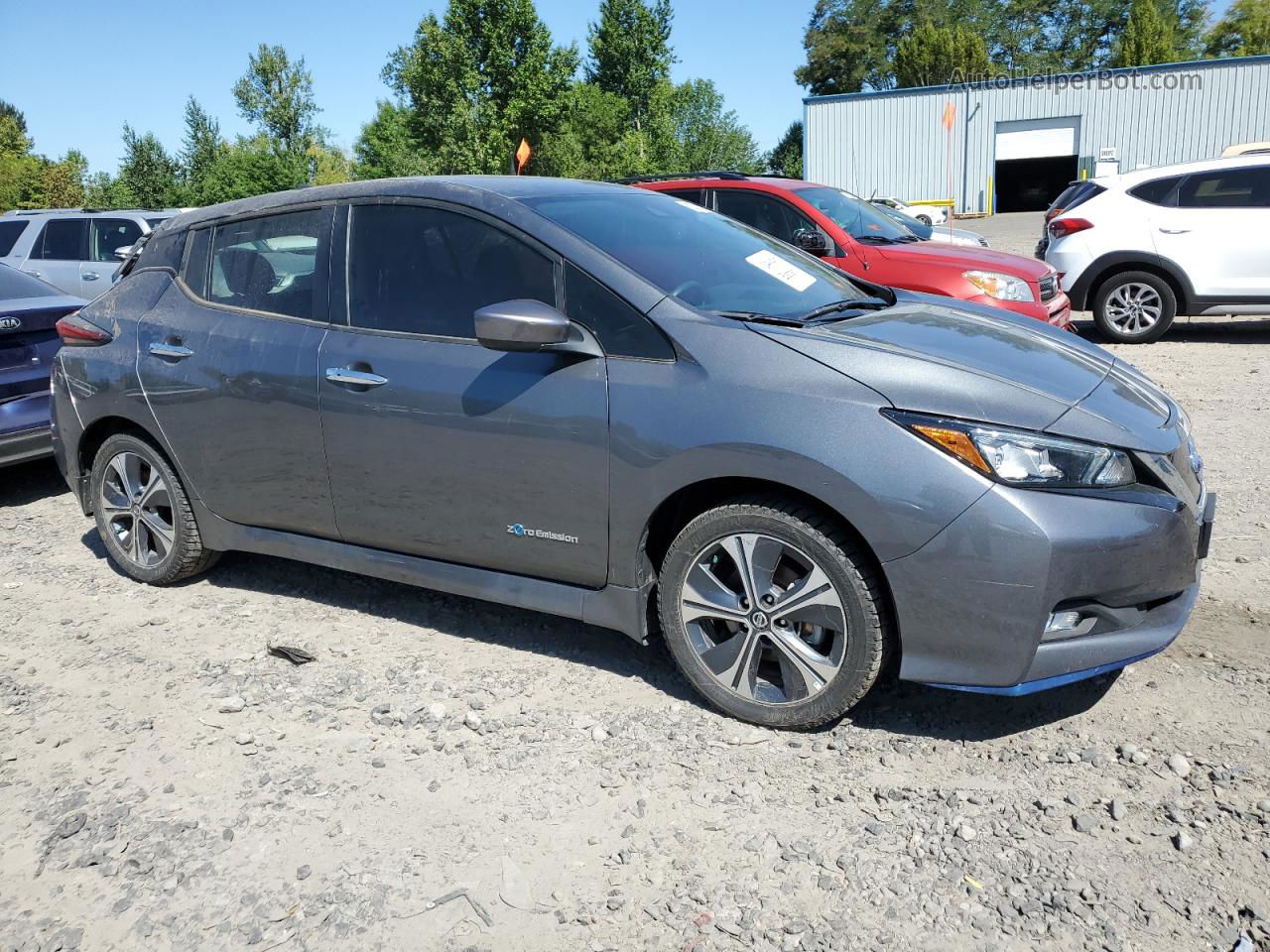 2019 Nissan Leaf S Plus Gray vin: 1N4BZ1CPXKC312153