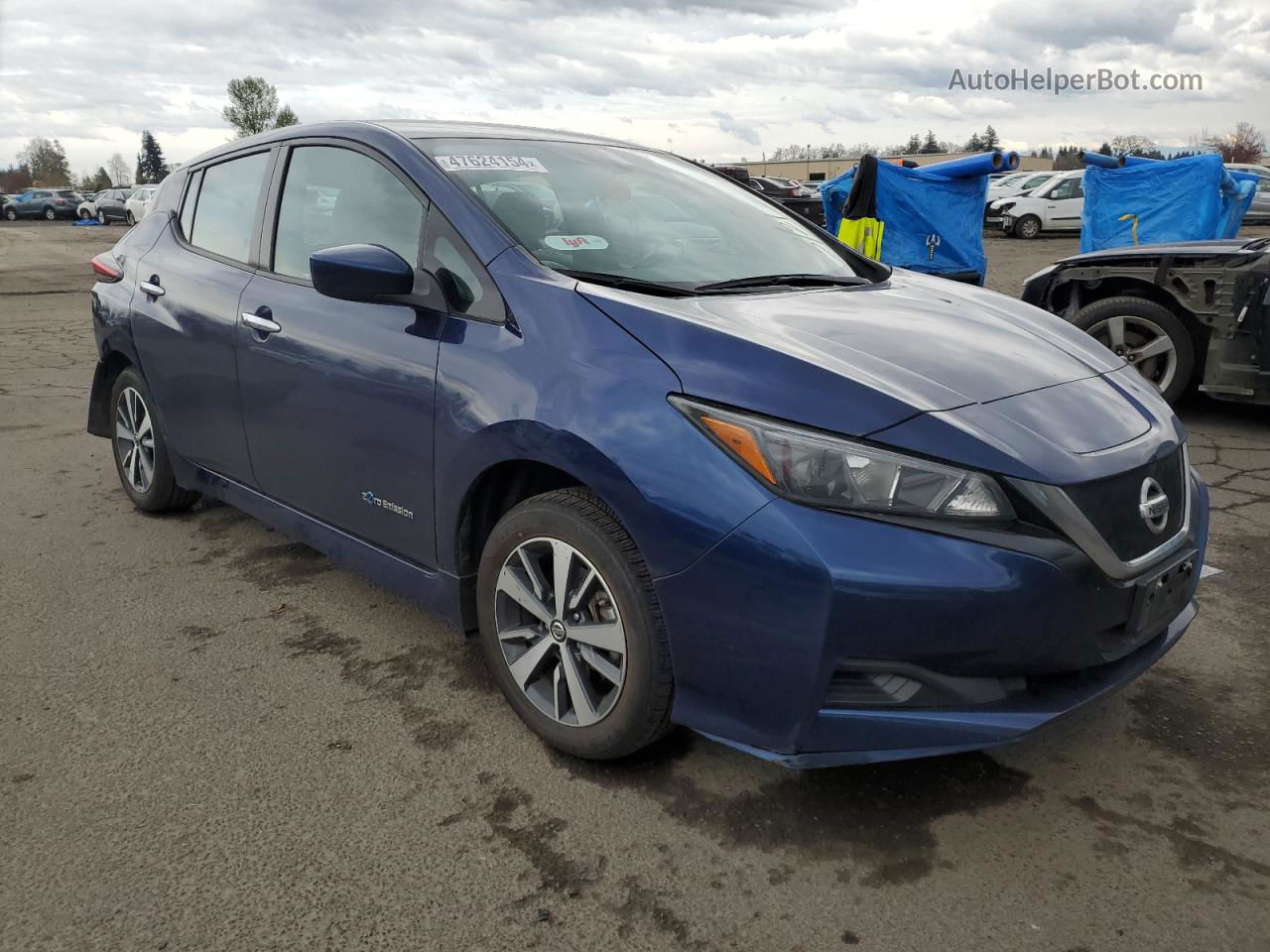 2019 Nissan Leaf S Plus Blue vin: 1N4BZ1CPXKC313044