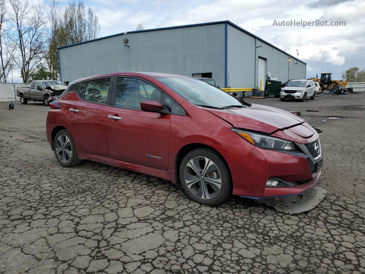 2019 Nissan Leaf S Plus Red vin: 1N4BZ1CPXKC319720