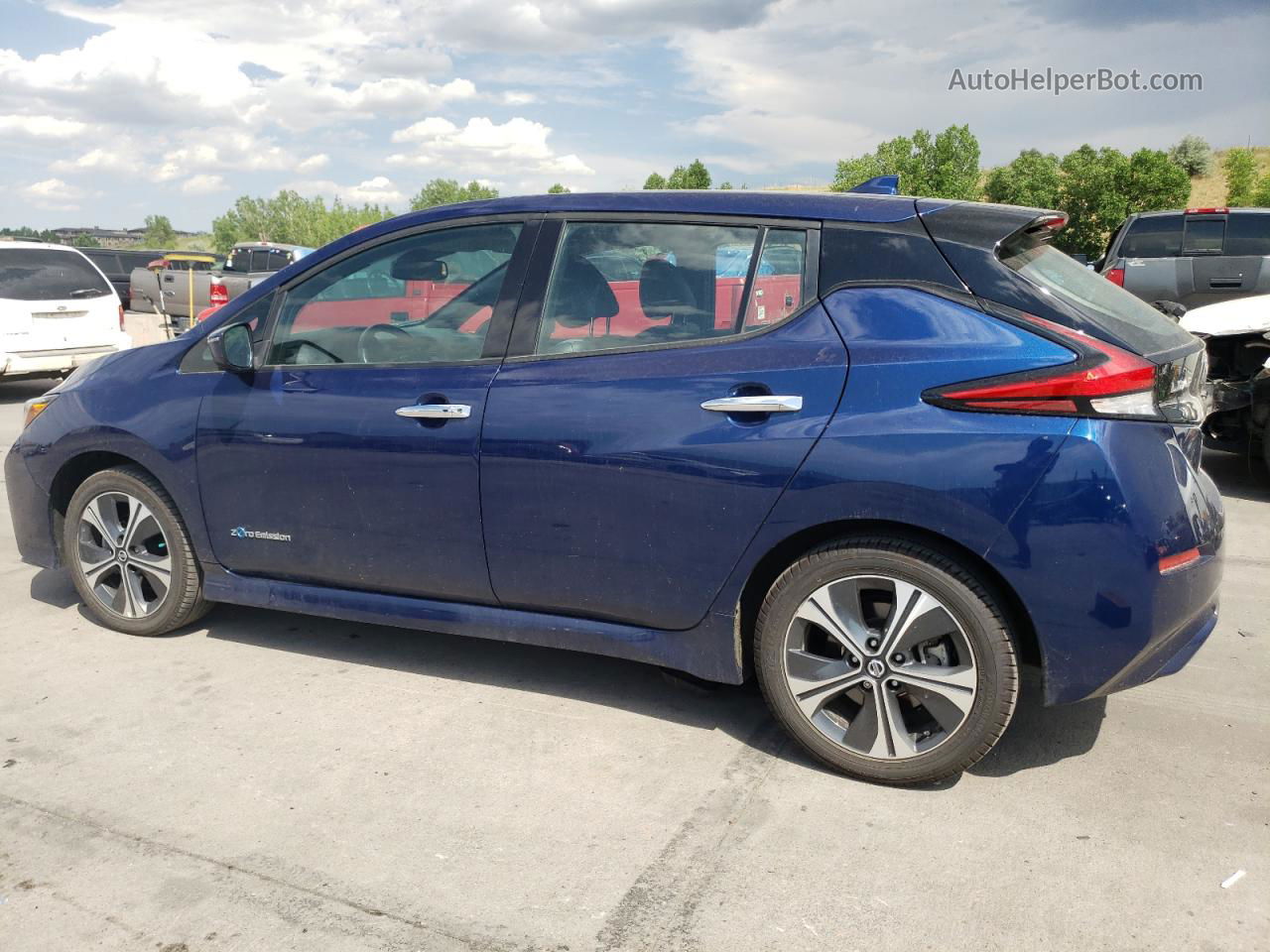 2019 Nissan Leaf S Plus Синий vin: 1N4BZ1CPXKC320074