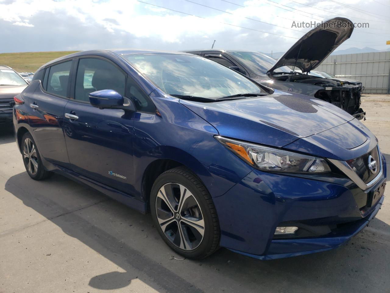 2019 Nissan Leaf S Plus Blue vin: 1N4BZ1CPXKC320074