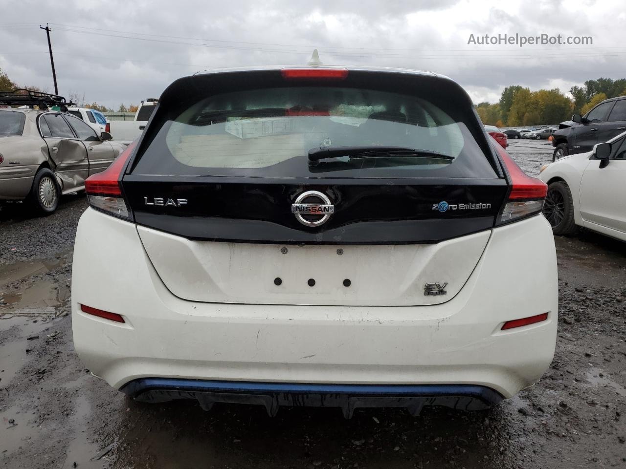 2019 Nissan Leaf S Plus White vin: 1N4BZ1CPXKC320138