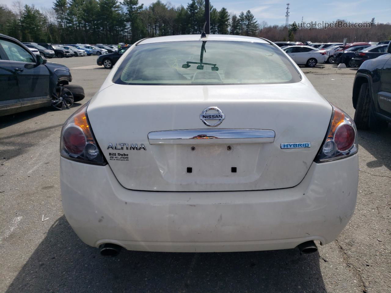 2008 Nissan Altima Hybrid Белый vin: 1N4CL21E48C249086