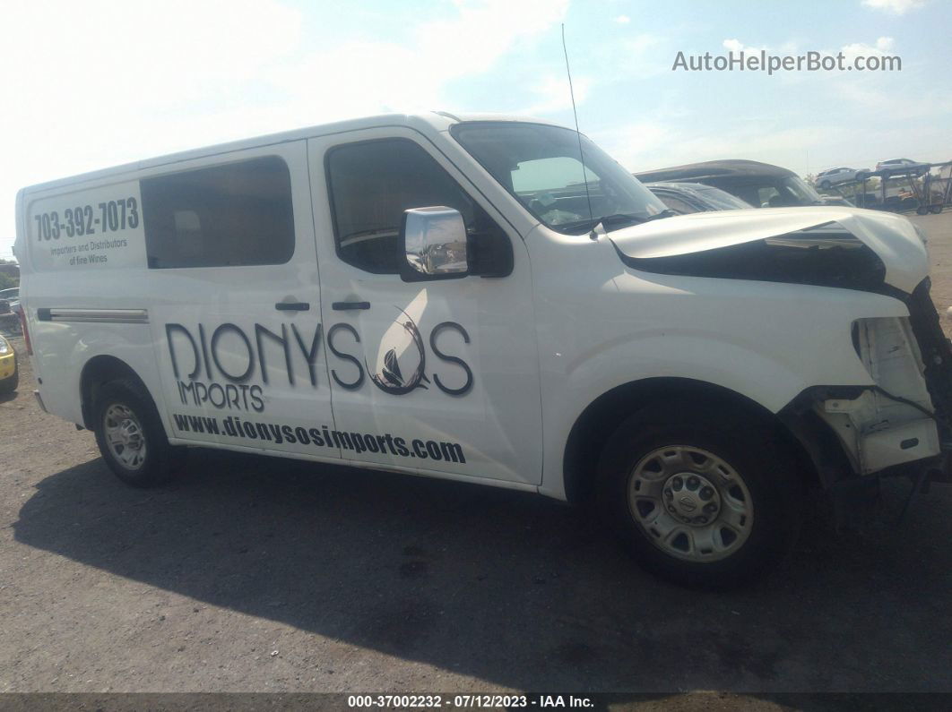 2013 Nissan Nv Sv White vin: 1N6AF0KY8DN111049