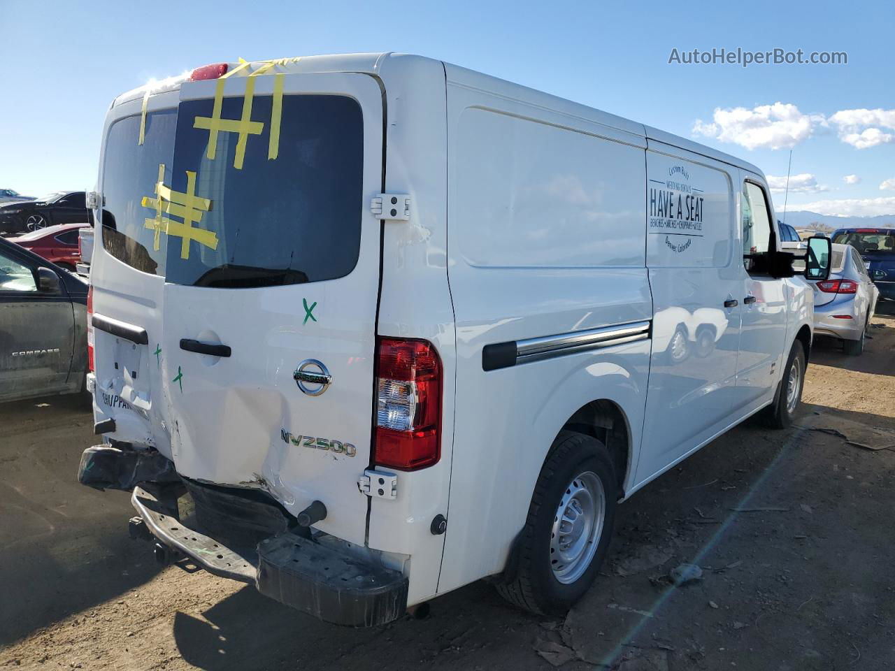 2019 Nissan Nv 2500 S White vin: 1N6AF0KY8KN805298