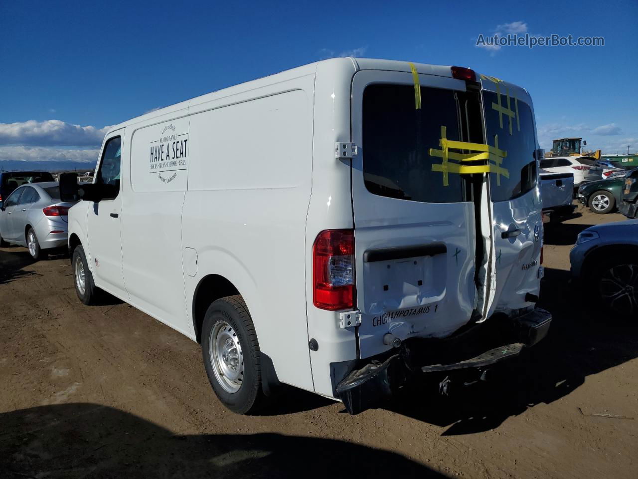 2019 Nissan Nv 2500 S White vin: 1N6AF0KY8KN805298