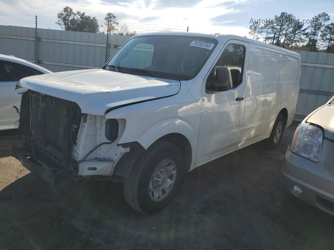 2019 Nissan Nv 1500 S White vin: 1N6BF0KM7KN800126