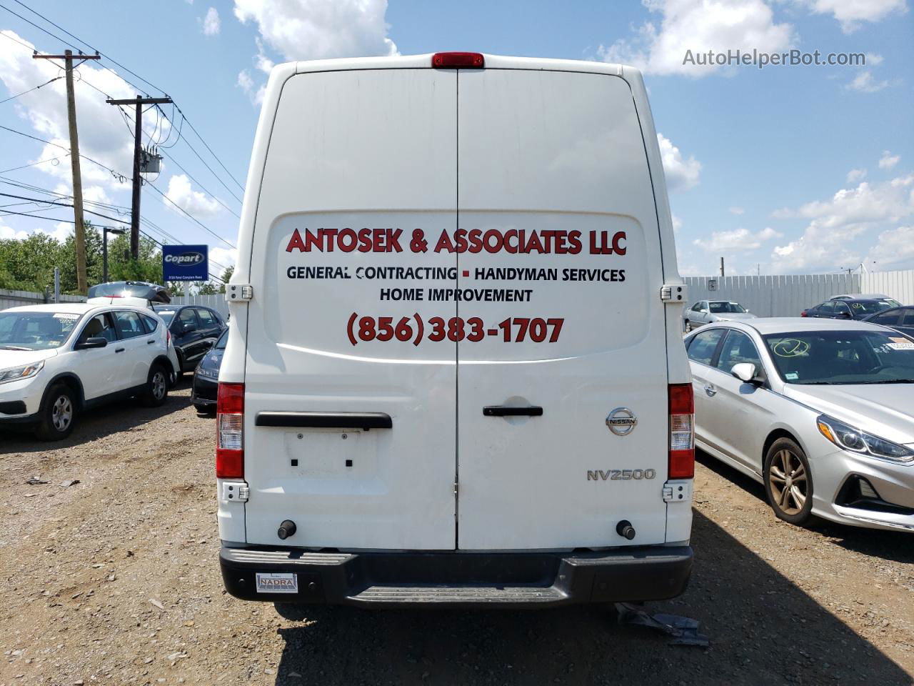 2019 Nissan Nv 2500 S White vin: 1N6BF0LY4KN802692