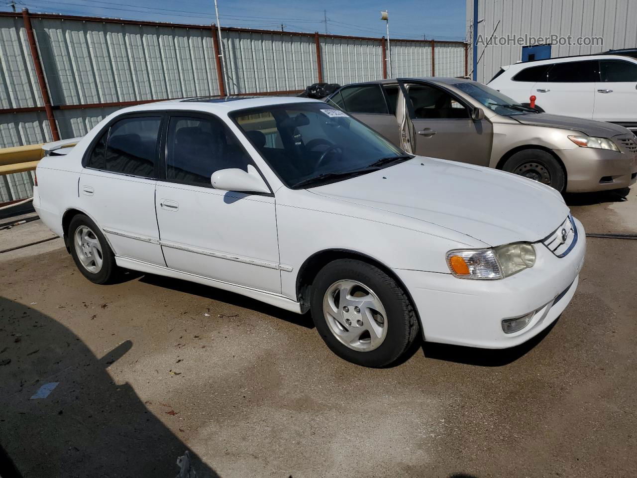 2002 Toyota Corolla Ce White vin: 1NXBR12E02Z564784