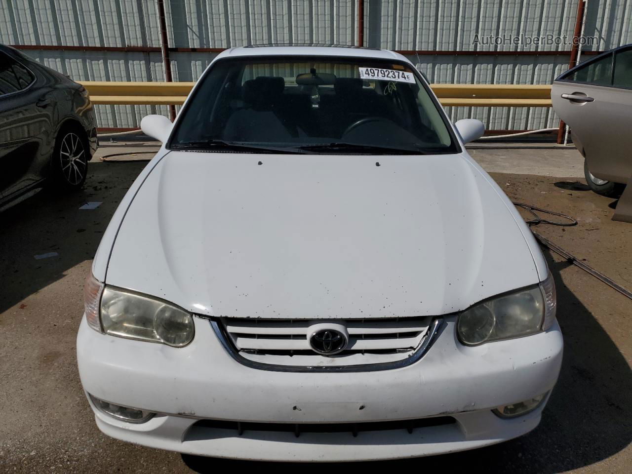 2002 Toyota Corolla Ce White vin: 1NXBR12E02Z564784