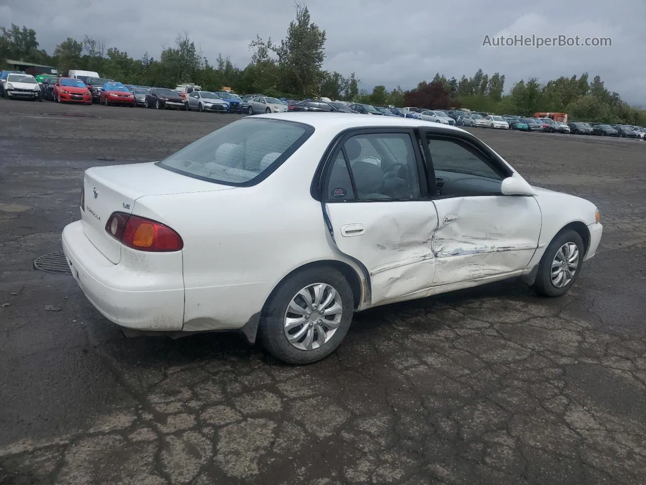 2002 Toyota Corolla Ce White vin: 1NXBR12E02Z591144