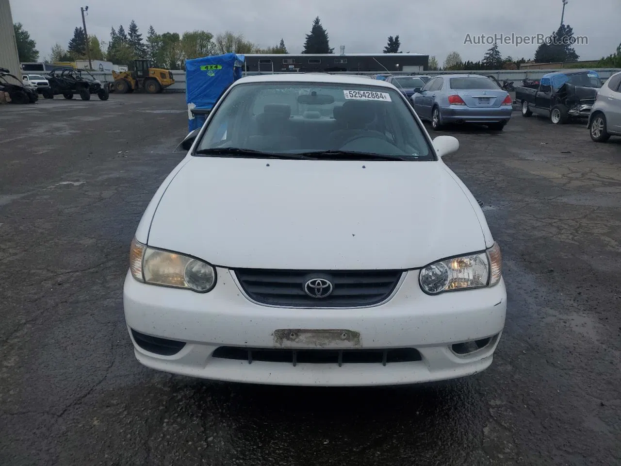 2002 Toyota Corolla Ce White vin: 1NXBR12E02Z591144