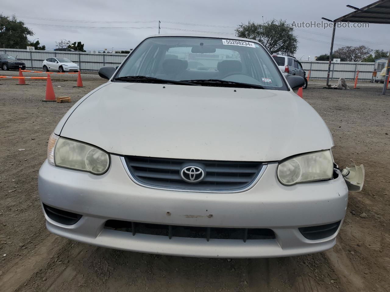 2002 Toyota Corolla Ce Silver vin: 1NXBR12E02Z592276