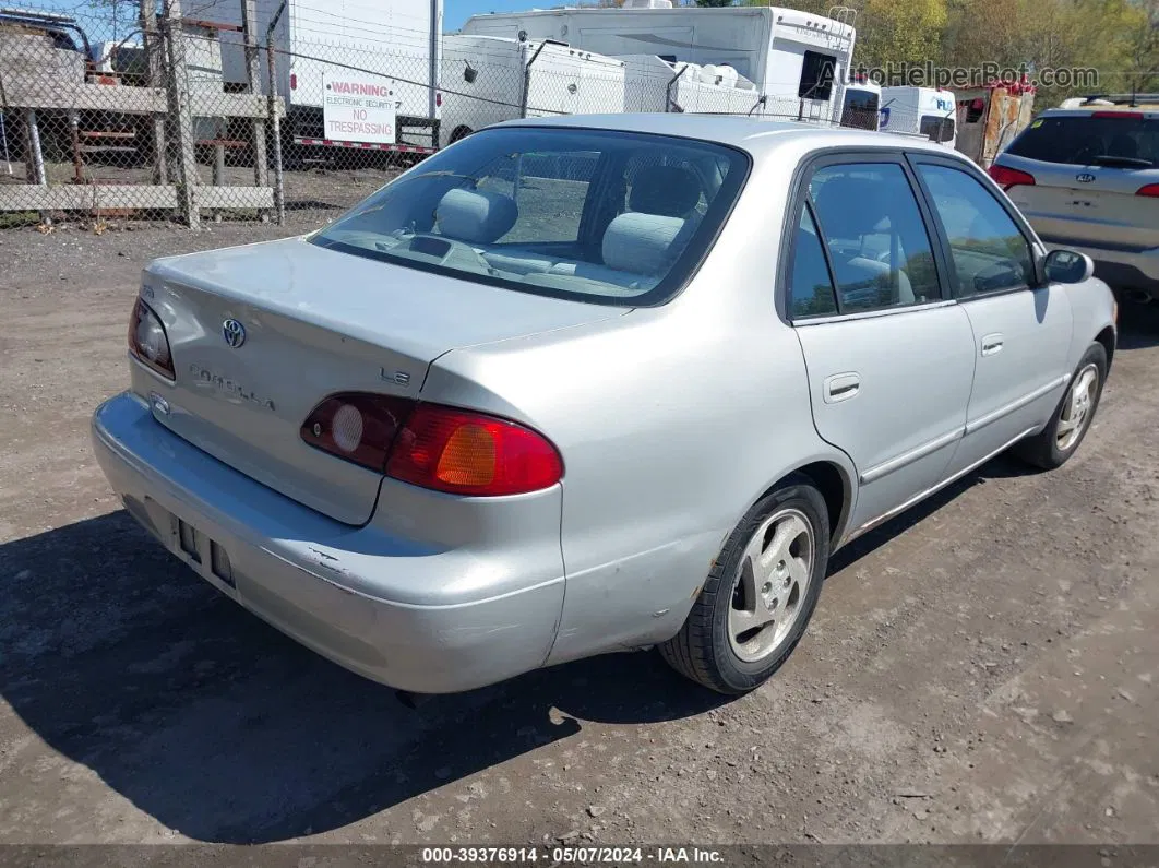 2002 Toyota Corolla Le Silver vin: 1NXBR12E02Z630573