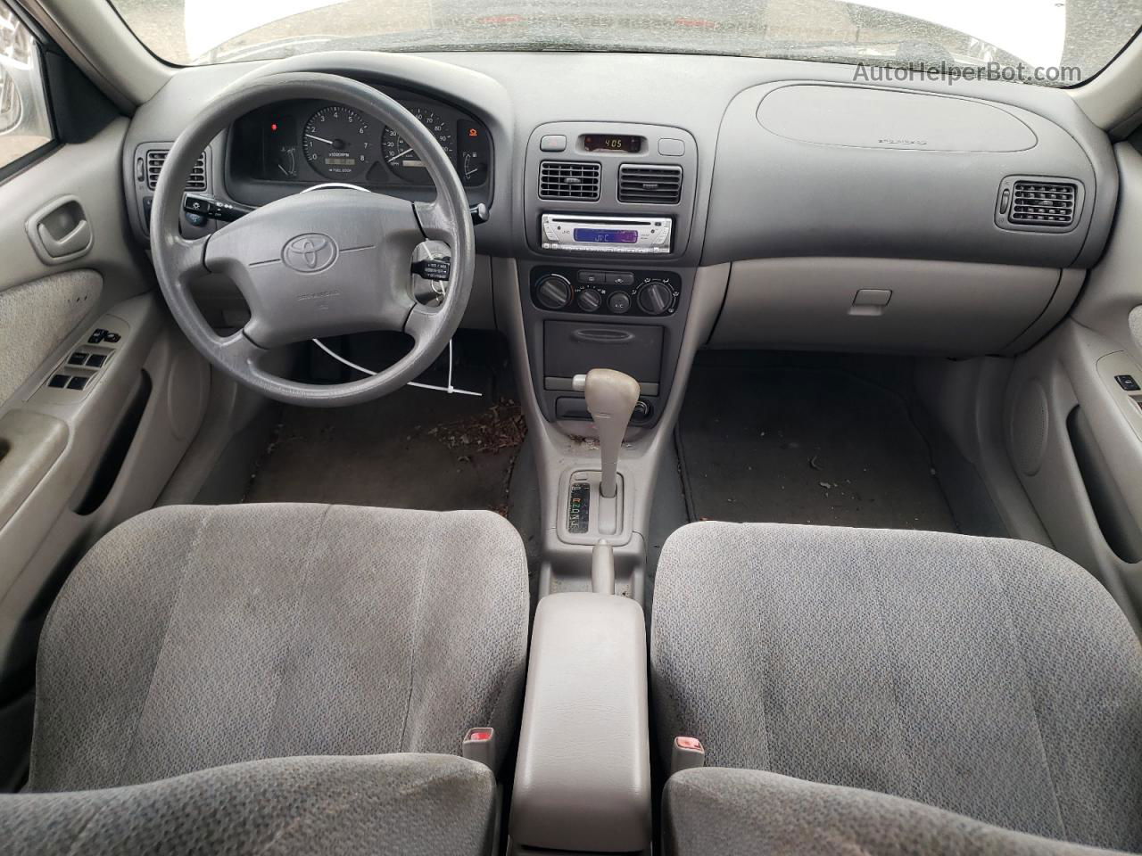 2002 Toyota Corolla Ce Silver vin: 1NXBR12E12Z585272