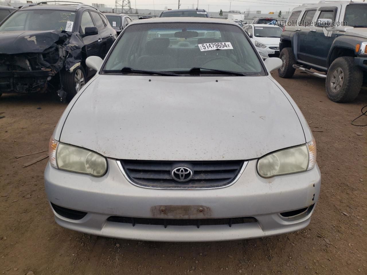 2002 Toyota Corolla Ce Silver vin: 1NXBR12E12Z585272