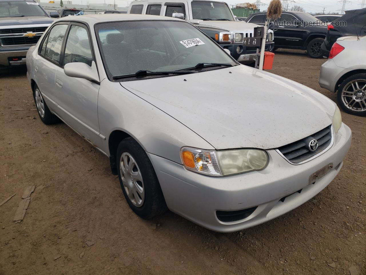 2002 Toyota Corolla Ce Silver vin: 1NXBR12E12Z585272