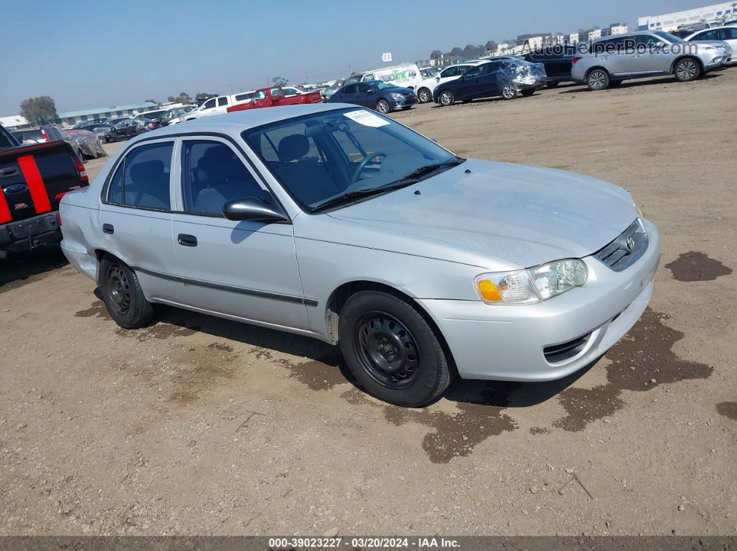 2002 Toyota Corolla Ce Silver vin: 1NXBR12E12Z590178