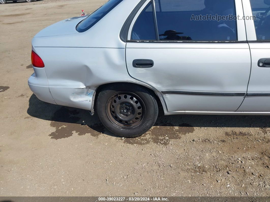 2002 Toyota Corolla Ce Silver vin: 1NXBR12E12Z590178