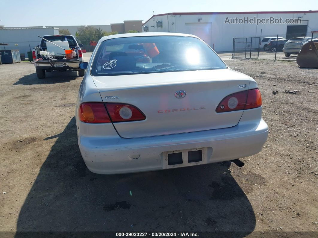 2002 Toyota Corolla Ce Silver vin: 1NXBR12E12Z590178