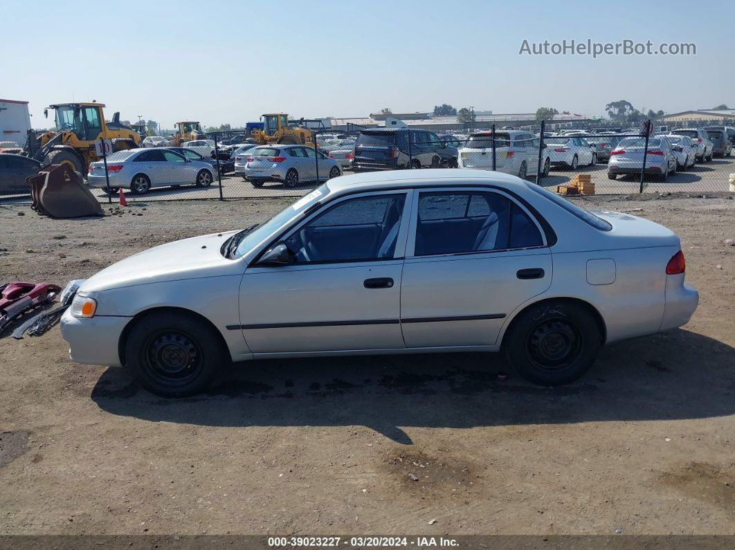 2002 Toyota Corolla Ce Silver vin: 1NXBR12E12Z590178