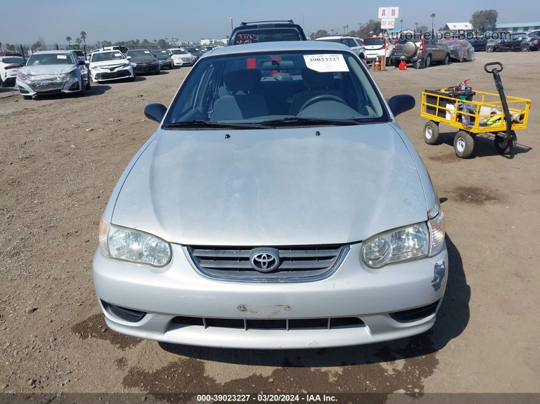 2002 Toyota Corolla Ce Silver vin: 1NXBR12E12Z590178