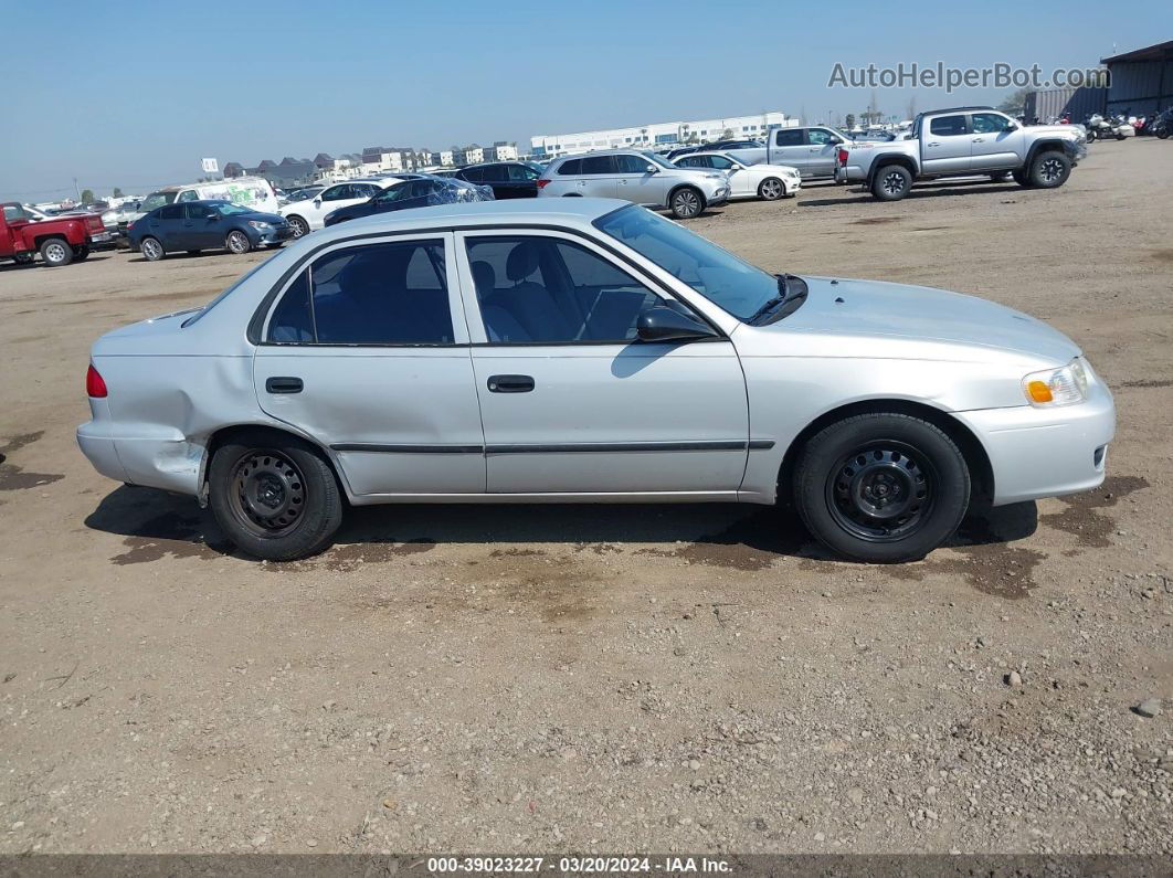 2002 Toyota Corolla Ce Silver vin: 1NXBR12E12Z590178