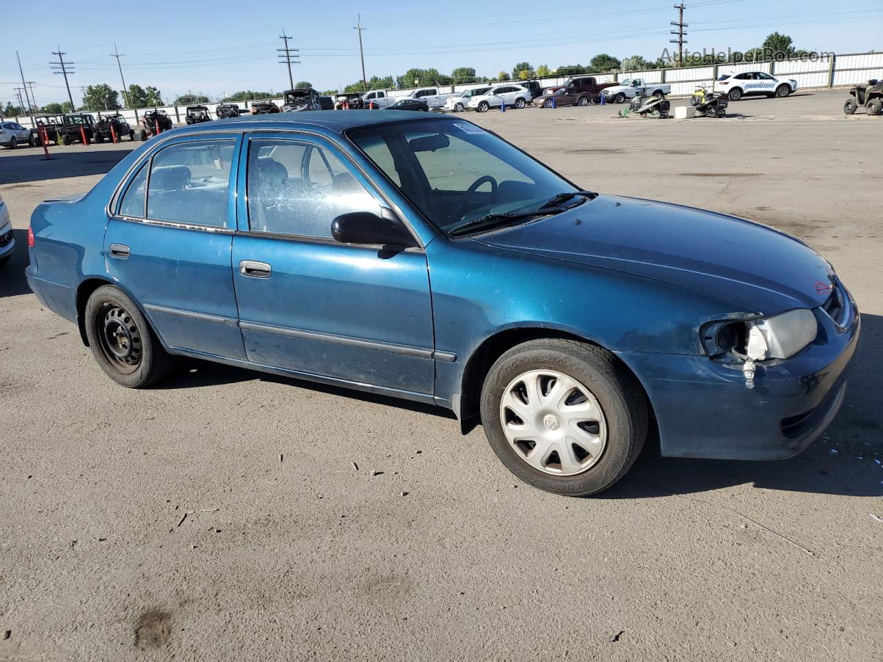 2002 Toyota Corolla Ce Blue vin: 1NXBR12E12Z608193