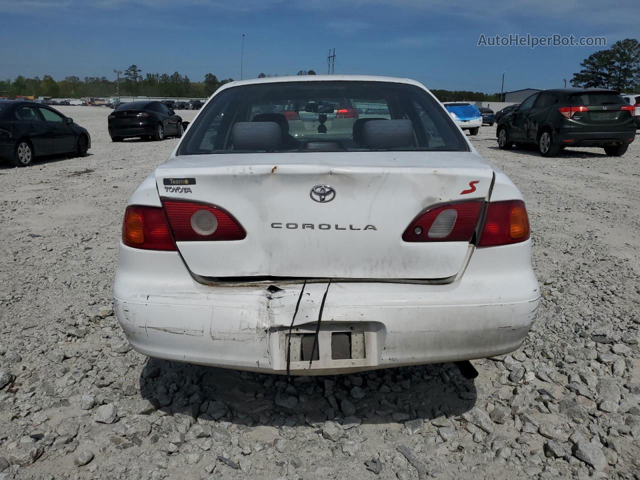 2002 Toyota Corolla Ce White vin: 1NXBR12E12Z625446