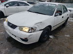 2002 Toyota Corolla Ce White vin: 1NXBR12E22Z571400