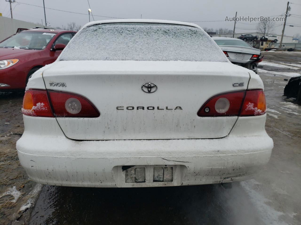 2002 Toyota Corolla Ce White vin: 1NXBR12E22Z571400