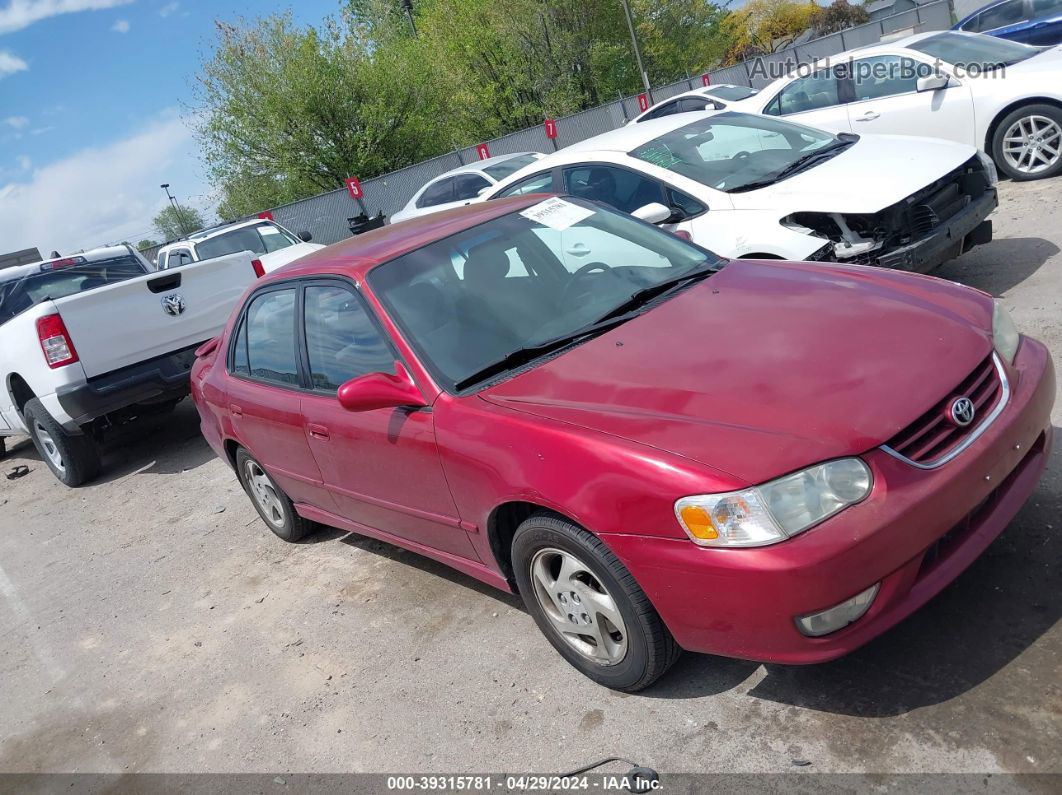 2002 Toyota Corolla S Red vin: 1NXBR12E22Z632809