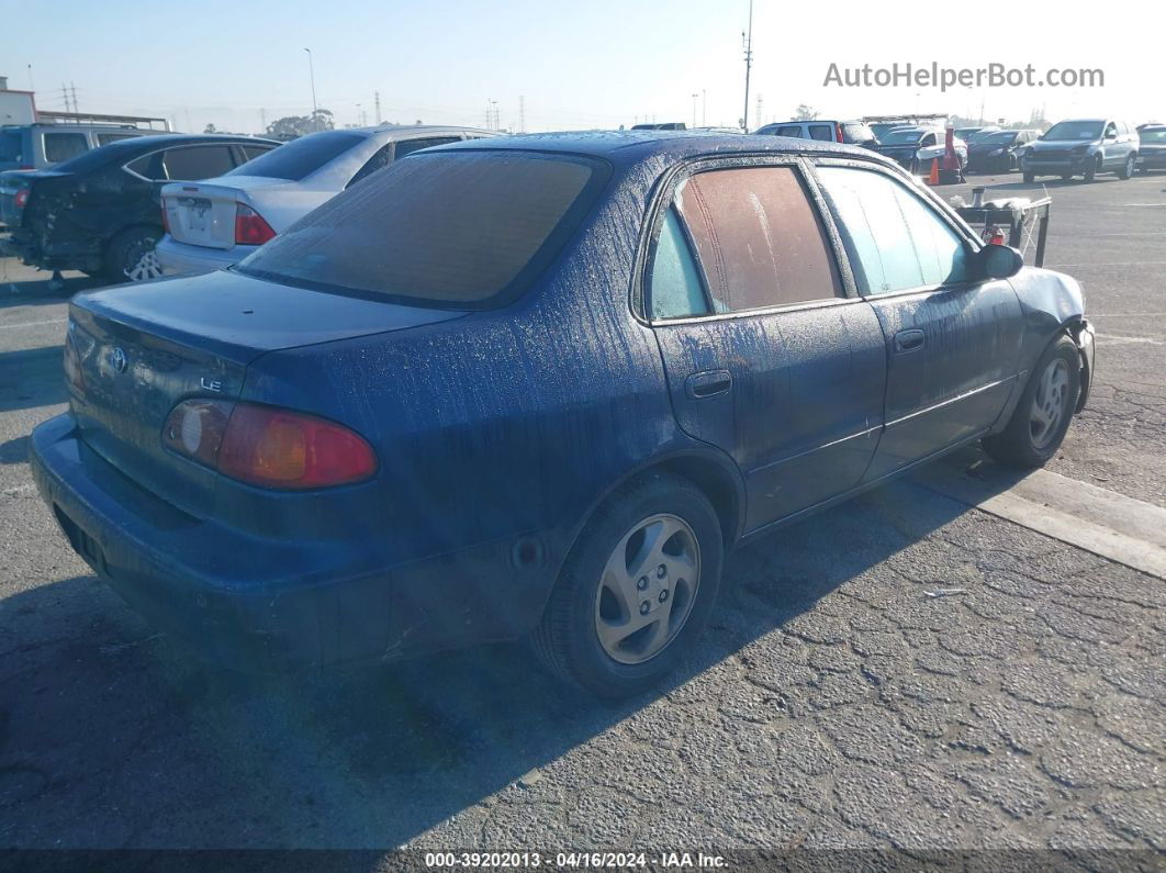 2002 Toyota Corolla Le Blue vin: 1NXBR12E42Z568661